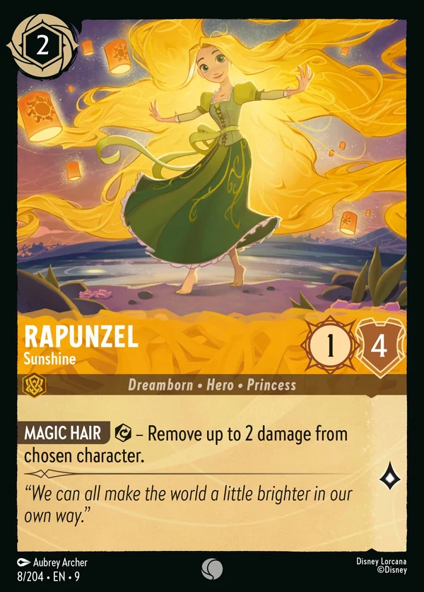 Rapunzel - Sunshine — Disney Lorcana Character card from Fabled