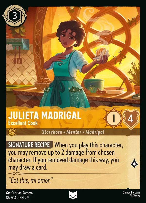 Julieta Madrigal - Cuoca Sopraffina — Disney Lorcana Personaggio card from Fabled