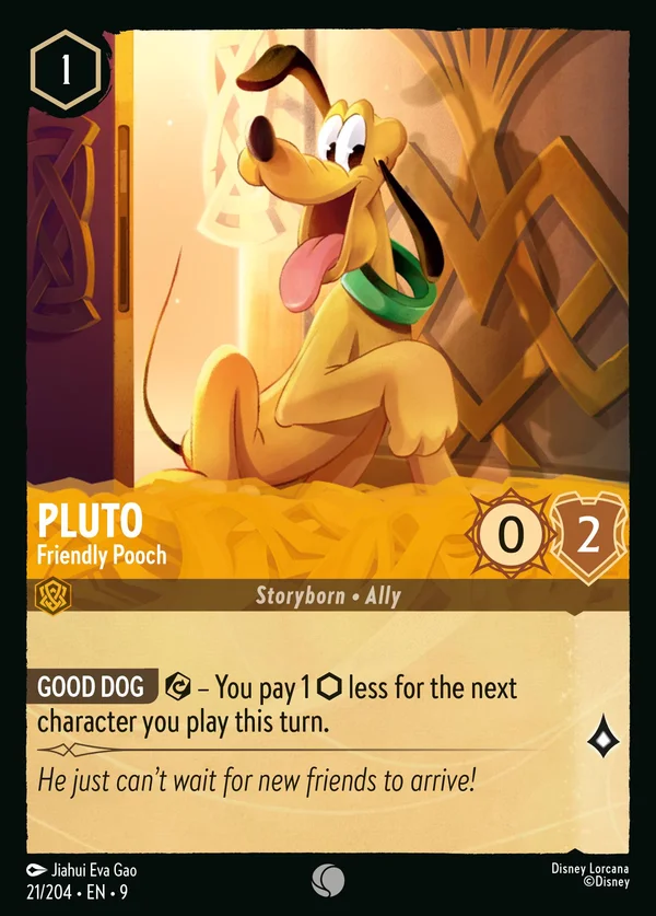 Pluto - Cane Amichevole — Disney Lorcana Personaggio card from Fabled