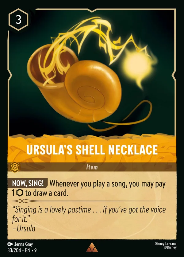 Collana a Conchiglia di Ursula — Disney Lorcana Oggetto card from Fabled