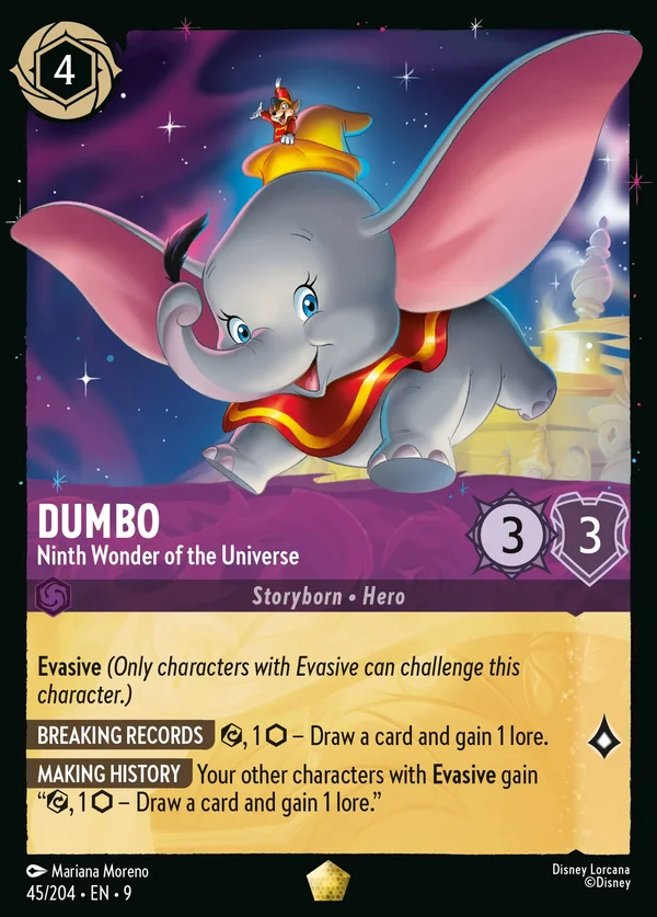 Dumbo - Nona Meraviglia dell'Universo — Disney Lorcana Personaggio card from Fabled
