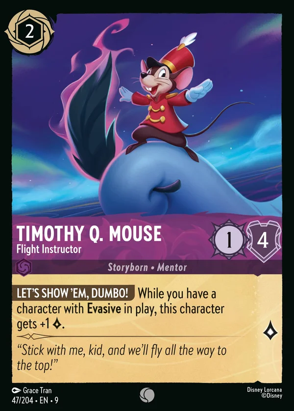 Timothy Q. Mouse - Flight Instructor — Disney Lorcana Character card from Fabled