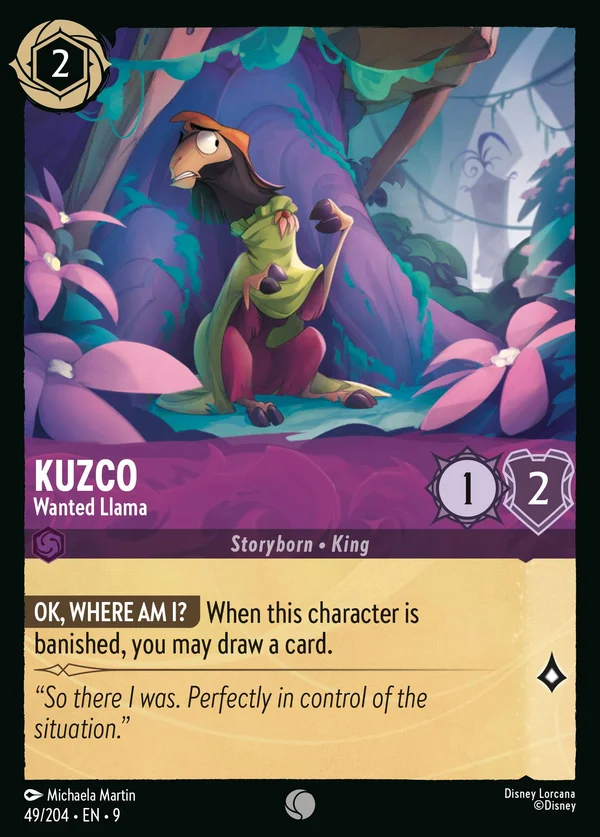 Kuzco - Lama Ricercato — Disney Lorcana Personaggio card from Fabled