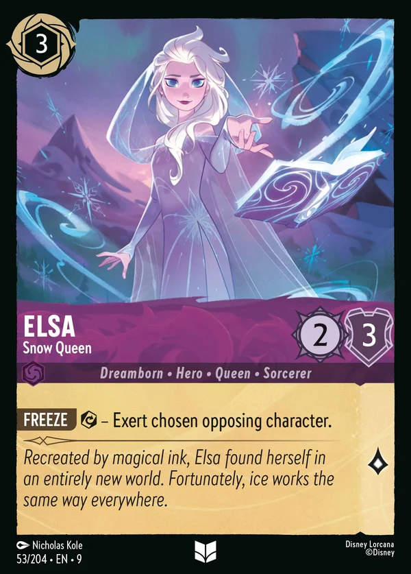 Elsa - Snow Queen — Disney Lorcana Character card from Fabled