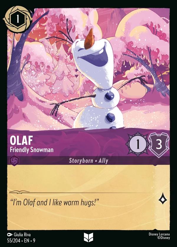 Olaf - Friendly Snowman — Disney Lorcana Character card from Fabled