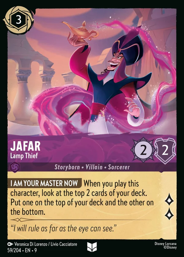 Jafar - Ladro della Lampada — Disney Lorcana Personaggio card from Fabled