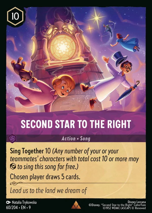 Second Star to the Right — Disney Lorcana Action card from Fabled