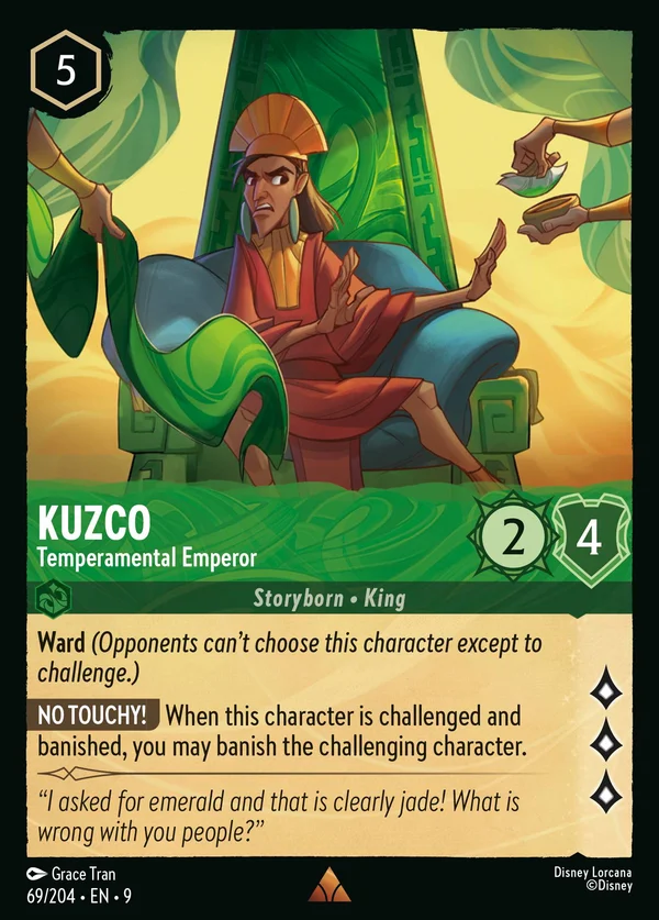 Kuzco - Imperatore Lunatico — Disney Lorcana Personaggio card from Fabled