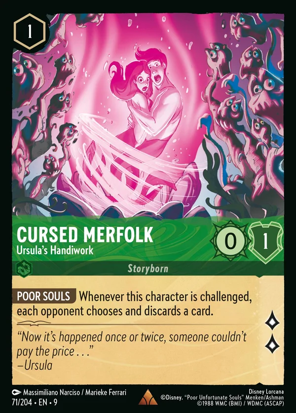 Cursed Merfolk - Ursula's Handiwork — Disney Lorcana Character card from Fabled