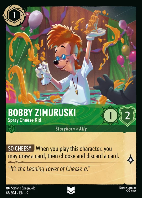 Bobby Zimuruski - Ragazzo del Gorgonzola Spray — Disney Lorcana Personaggio card from Fabled