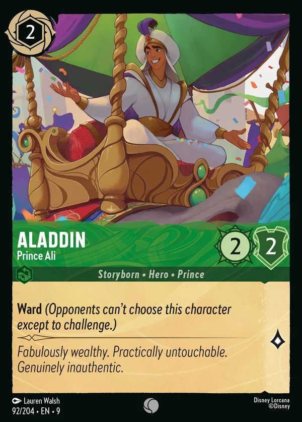 Aladdin - Principe Ali — Disney Lorcana Personaggio card from Fabled