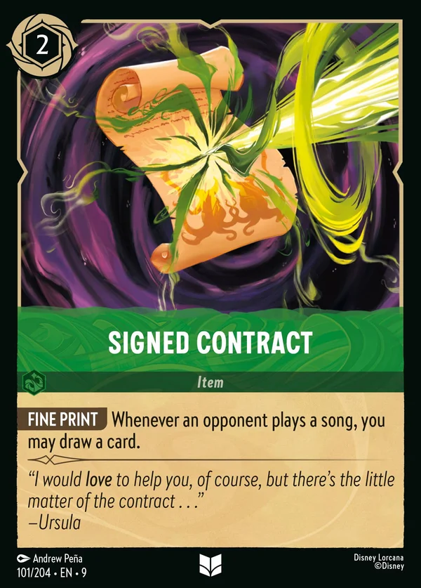 Contratto Firmato — Disney Lorcana Oggetto card from Fabled