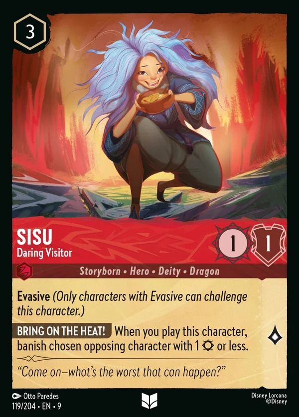 Sisu - Visitatrice Audace — Disney Lorcana Personaggio card from Fabled