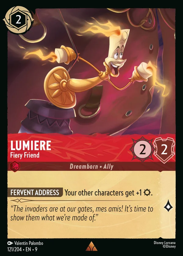 Lumiere - Amico Focoso — Disney Lorcana Personaggio card from Fabled