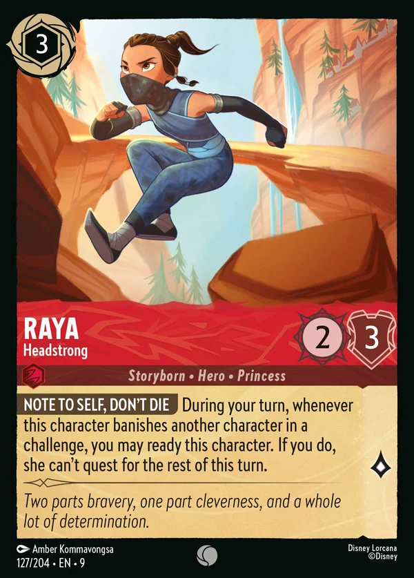 Raya - Caparbia — Disney Lorcana Personaggio card from Fabled