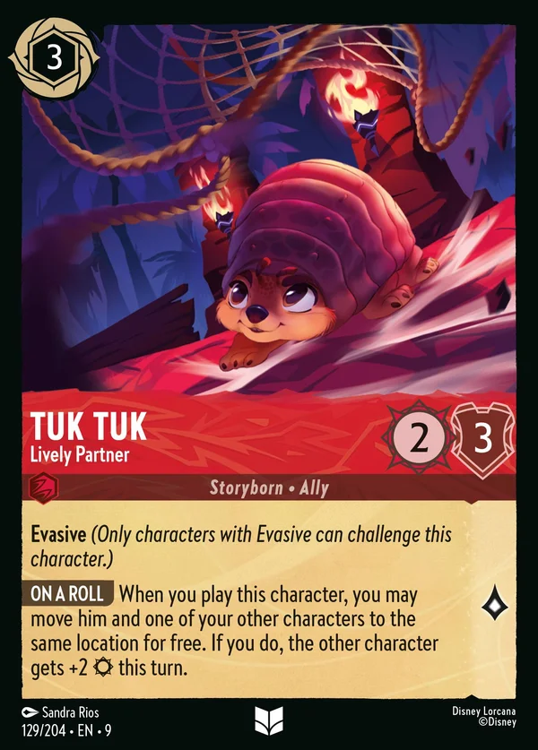 Tuk Tuk - Compagno Vivace — Disney Lorcana Personaggio card from Fabled