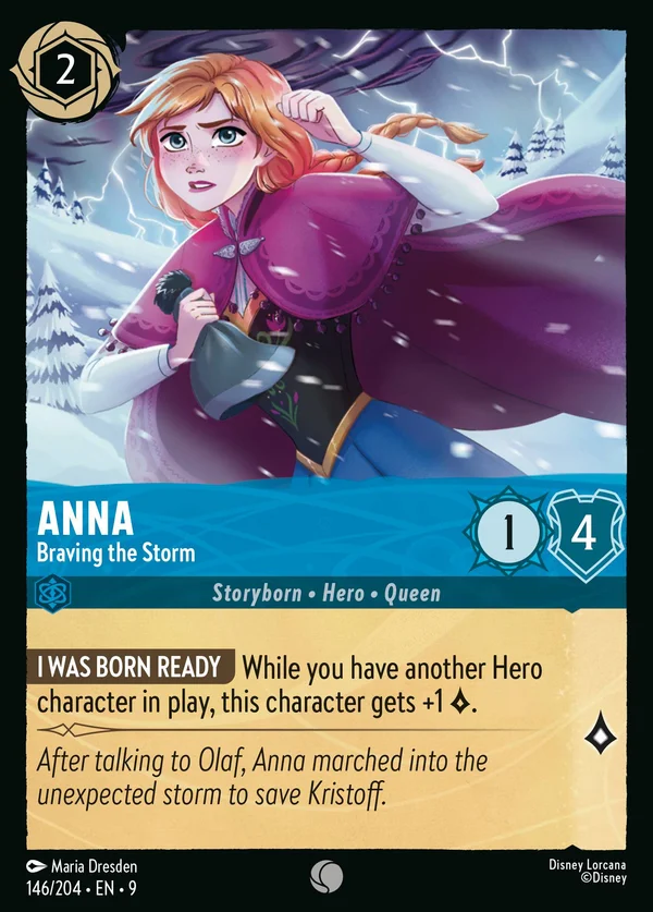 Anna - Che Affronta la Tempesta — Disney Lorcana Personaggio card from Fabled