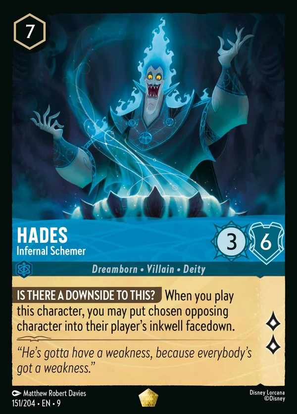Hades - Infernal Schemer — Disney Lorcana Character card from Fabled