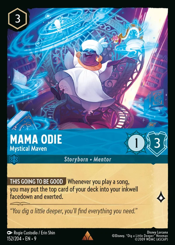 Mama Odie - Mystical Maven — Disney Lorcana Character card from Fabled