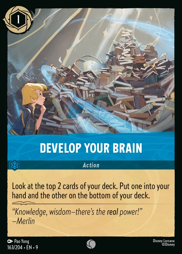 Sviluppa il Cervello — Disney Lorcana Azione card from Fabled
