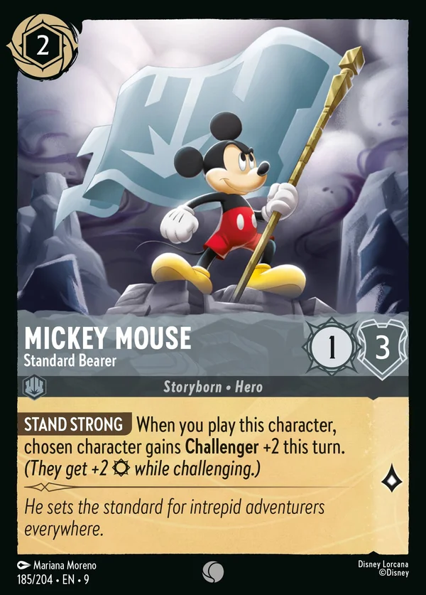 Mickey Mouse - Standard Bearer — Disney Lorcana Character card from Fabled