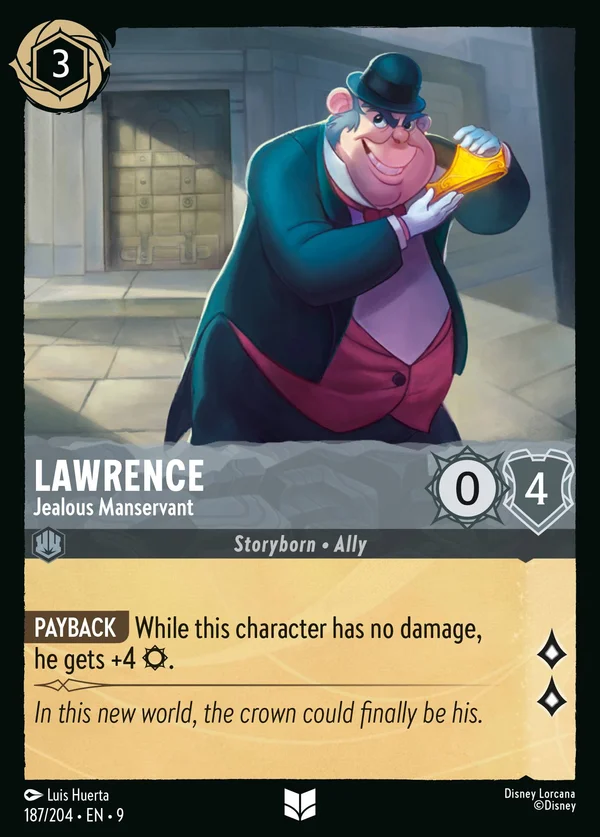 Lawrence - Servitore Geloso — Disney Lorcana Personaggio card from Fabled