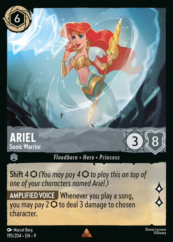 Ariel - Sonic Warrior — Disney Lorcana Character card from Fabled