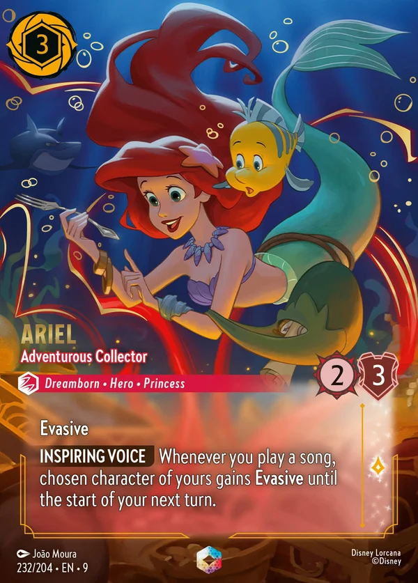 Ariel - Collezionista Avventurosa — Disney Lorcana Personaggio card from Fabled