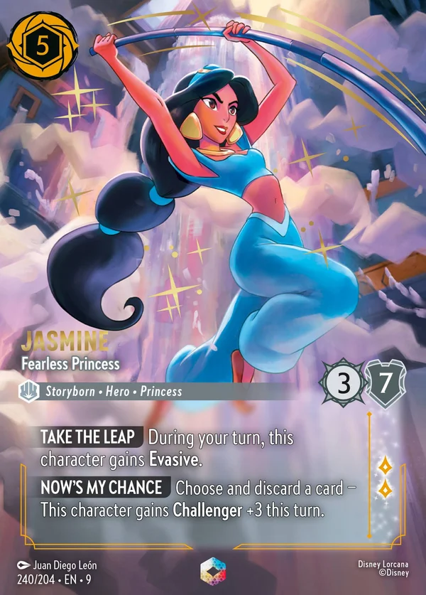 Jasmine - Principessa Impavida — Disney Lorcana Personaggio card from Fabled
