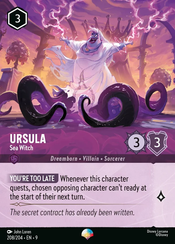 Ursula - Strega del Mare — Disney Lorcana Personaggio card from Fabled