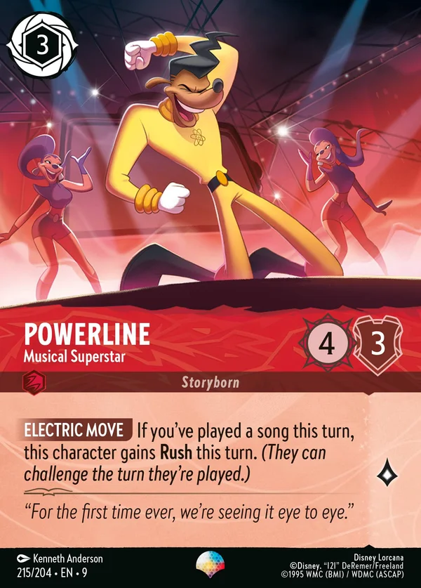 Powerline - Musical Superstar — Disney Lorcana Character card from Fabled