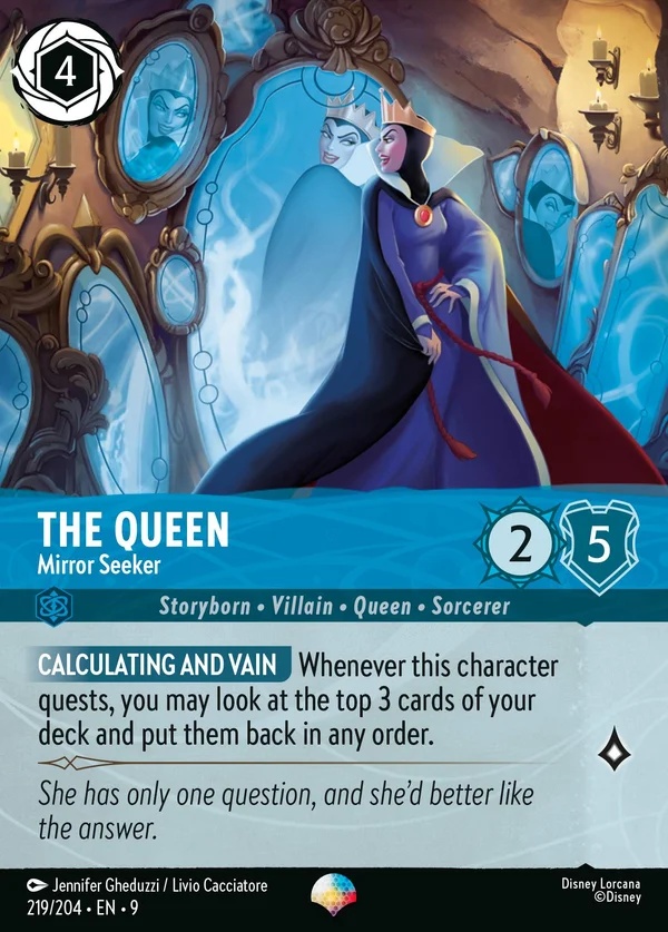 Regina - Consultatrice di Specchi — Disney Lorcana Personaggio card from Fabled