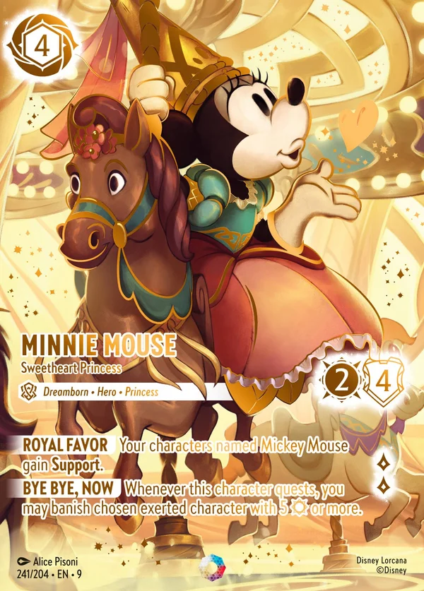 Minnie Mouse - Sweetheart Princess — Disney Lorcana Character card from Fabled