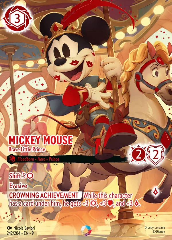 Topolino - Eroico Principe — Disney Lorcana Personaggio card from Fabled