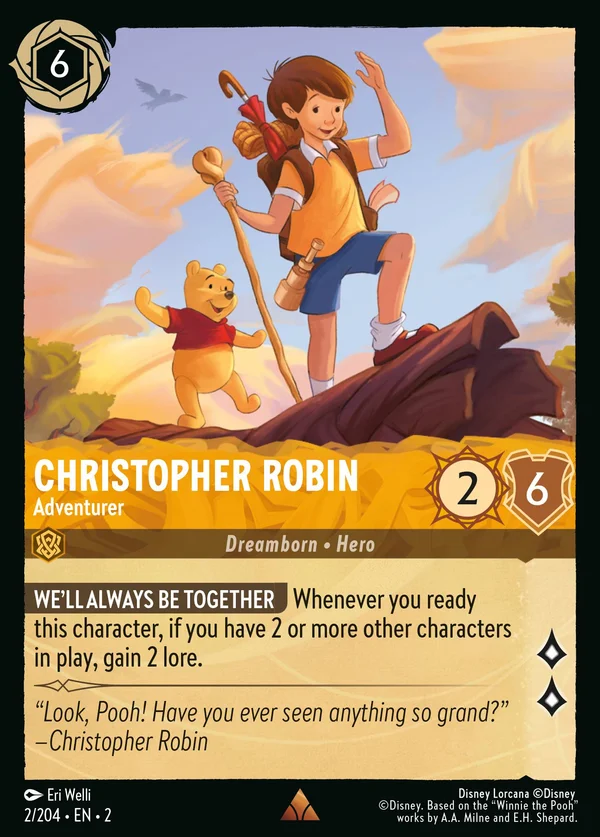 Christopher Robin - Avventuriero — Disney Lorcana Personaggio card from Rise of the Floodborn