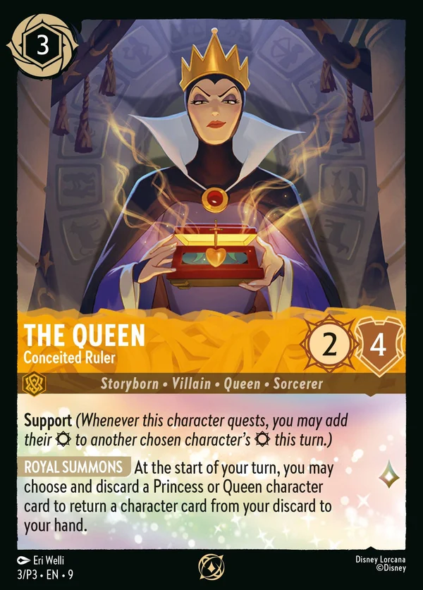 The Queen - Conceited Ruler — Disney Lorcana Character card from Fabled