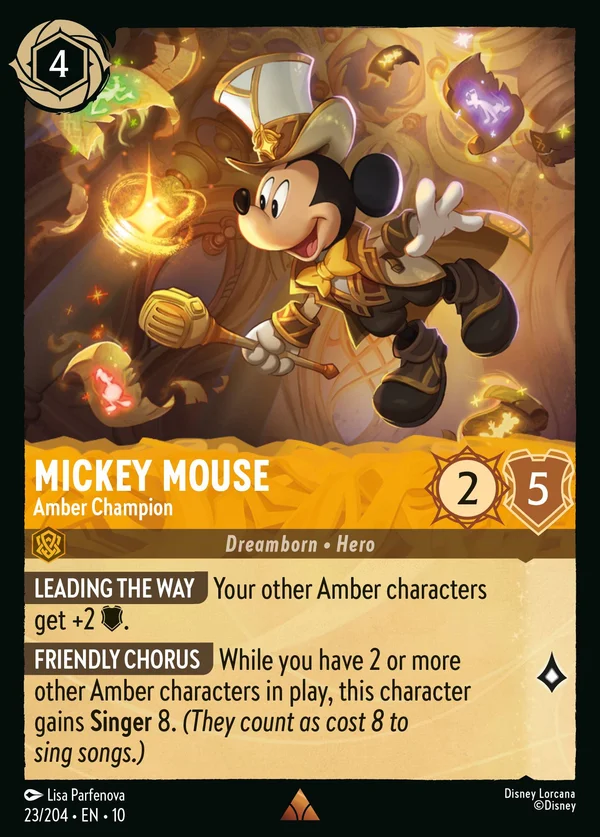 Topolino - Campione d'Ambra — Disney Lorcana Personaggio card from Whispers in the Well