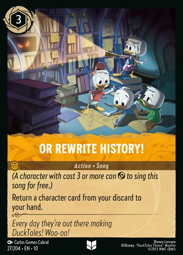 Or Rewrite History! — Disney Lorcana Action card from Whispers in the Well