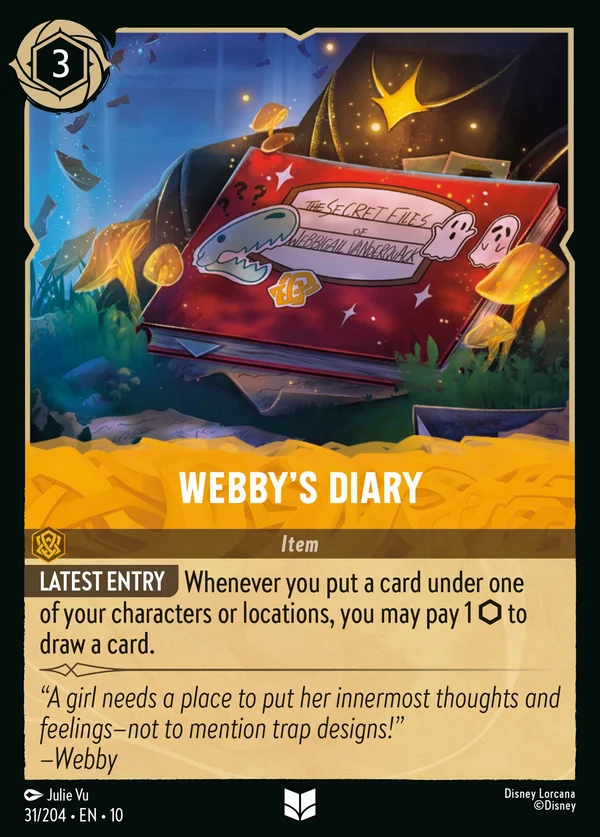 Diario di Gaia — Disney Lorcana Oggetto card from Whispers in the Well