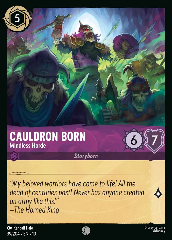 Cauldron Born - Mindless Horde — Disney Lorcana Character card from Whispers in the Well