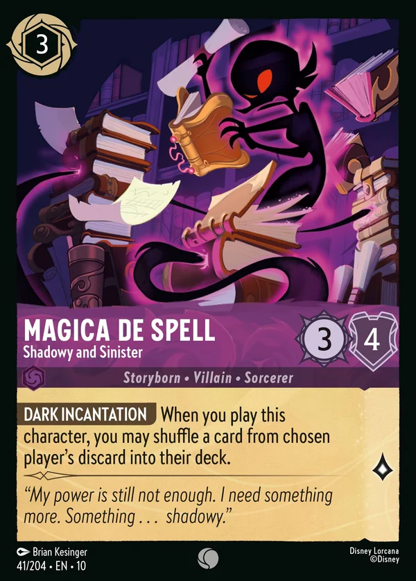 Amelia - Tenebrosa e Sinistra — Disney Lorcana Personaggio card from Whispers in the Well