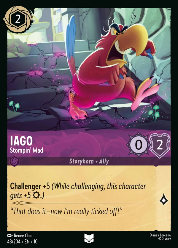 Iago - Furioso — Disney Lorcana Personaggio card from Whispers in the Well