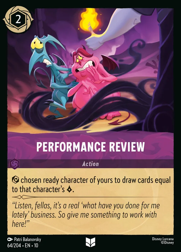 Valutazione delle Prestazioni — Disney Lorcana Azione card from Whispers in the Well