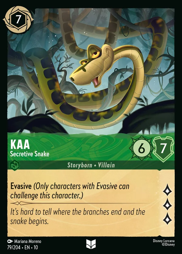 Kaa - Secretive Snake — Disney Lorcana Character card from Whispers in the Well