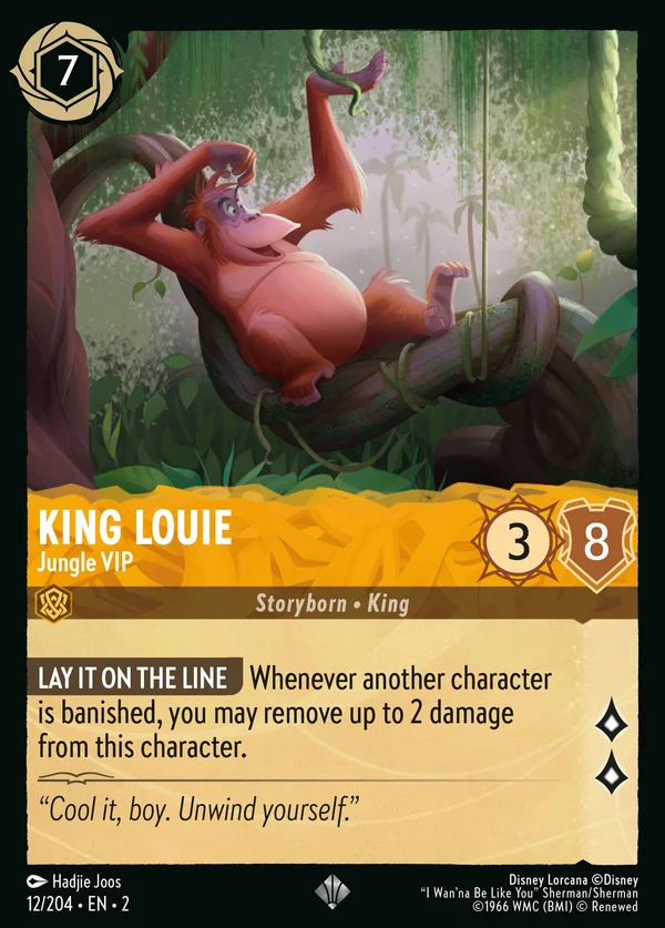 King Louie - Jungle VIP — Disney Lorcana Character card from Rise of the Floodborn
