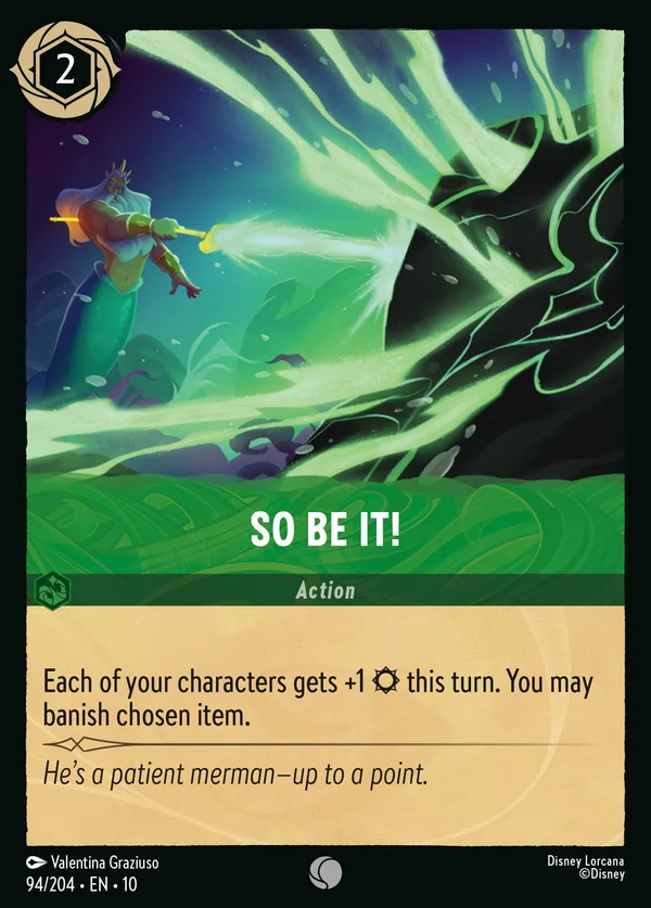 Ebbene Sia! — Disney Lorcana Azione card from Whispers in the Well
