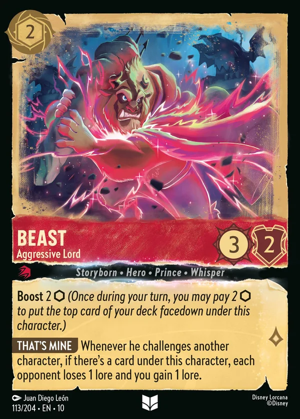 Beast - Aggressive Lord — Disney Lorcana Character card from Whispers in the Well