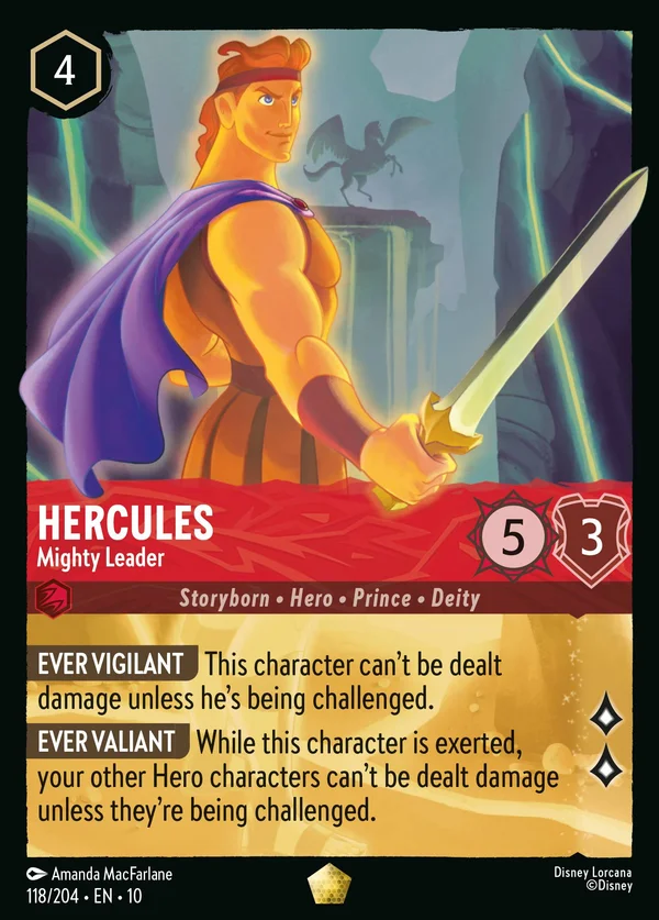 Ercole - Potente Leader — Disney Lorcana Personaggio card from Whispers in the Well