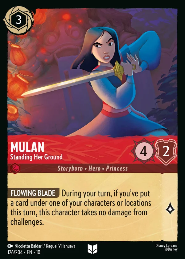 Mulan - Che Non Arretra — Disney Lorcana Personaggio card from Whispers in the Well