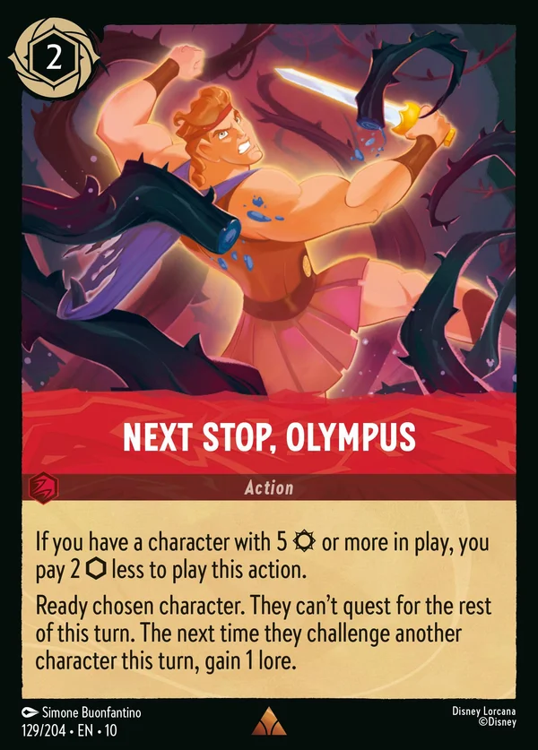 Prossima Fermata, Olimpo — Disney Lorcana Azione card from Whispers in the Well